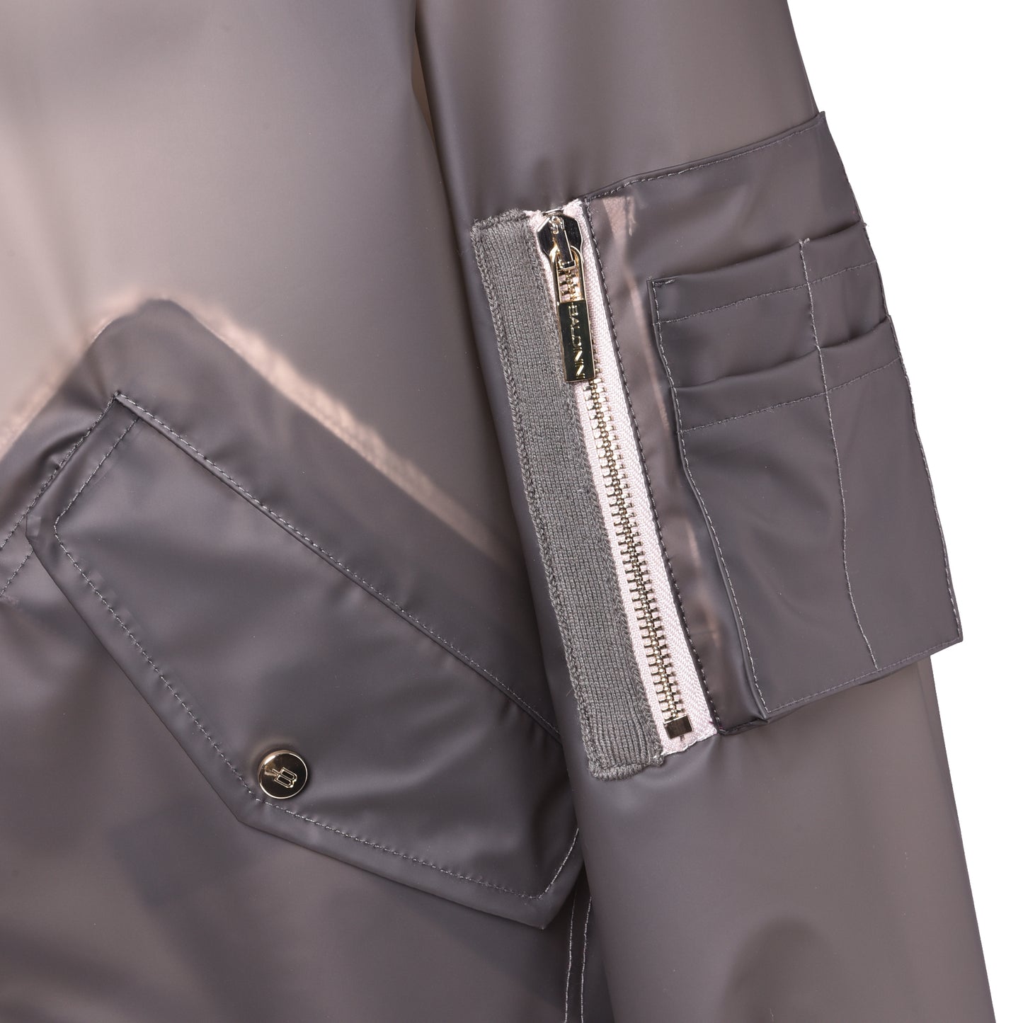 Veste en tissu technique bleu gris