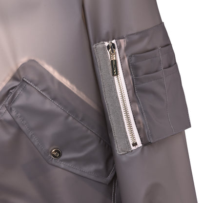 Veste en tissu technique bleu gris