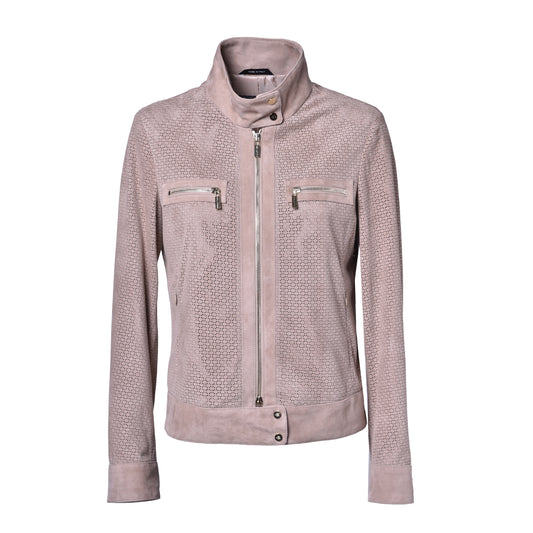 Veste taupe en daim