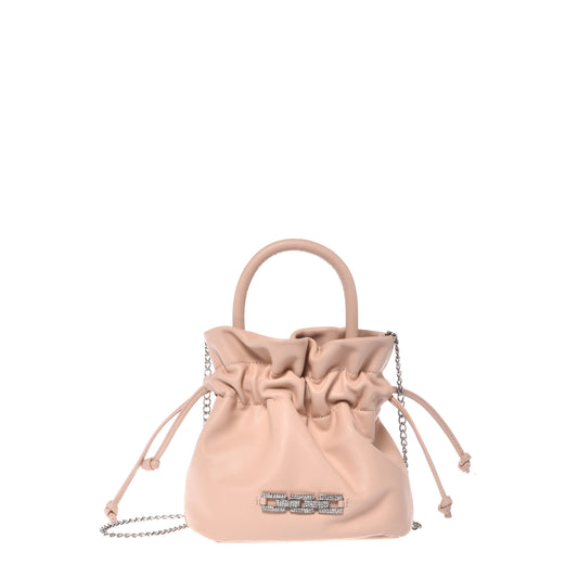 Borsa in pelle color carne