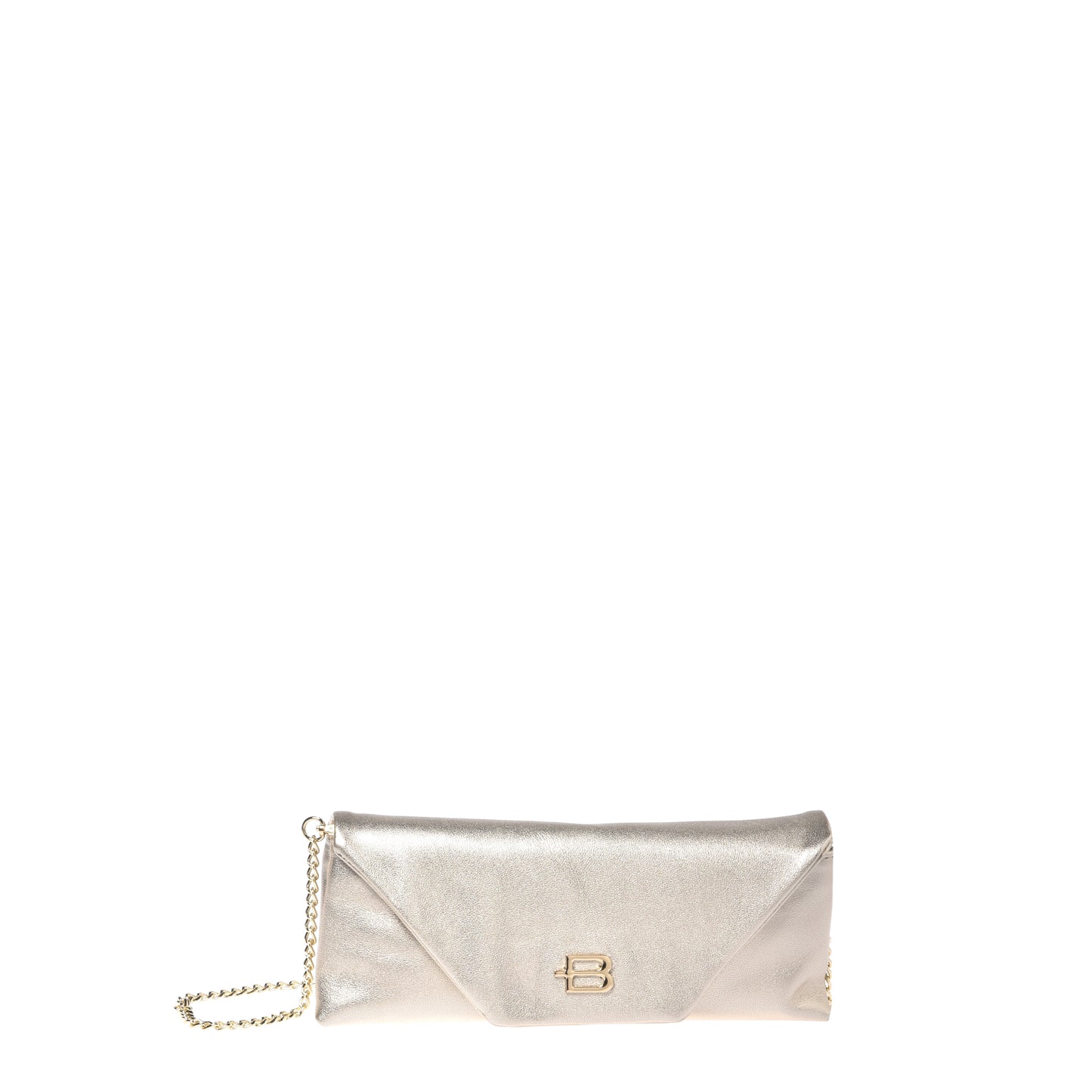 Light gold laminated nappa pouch
