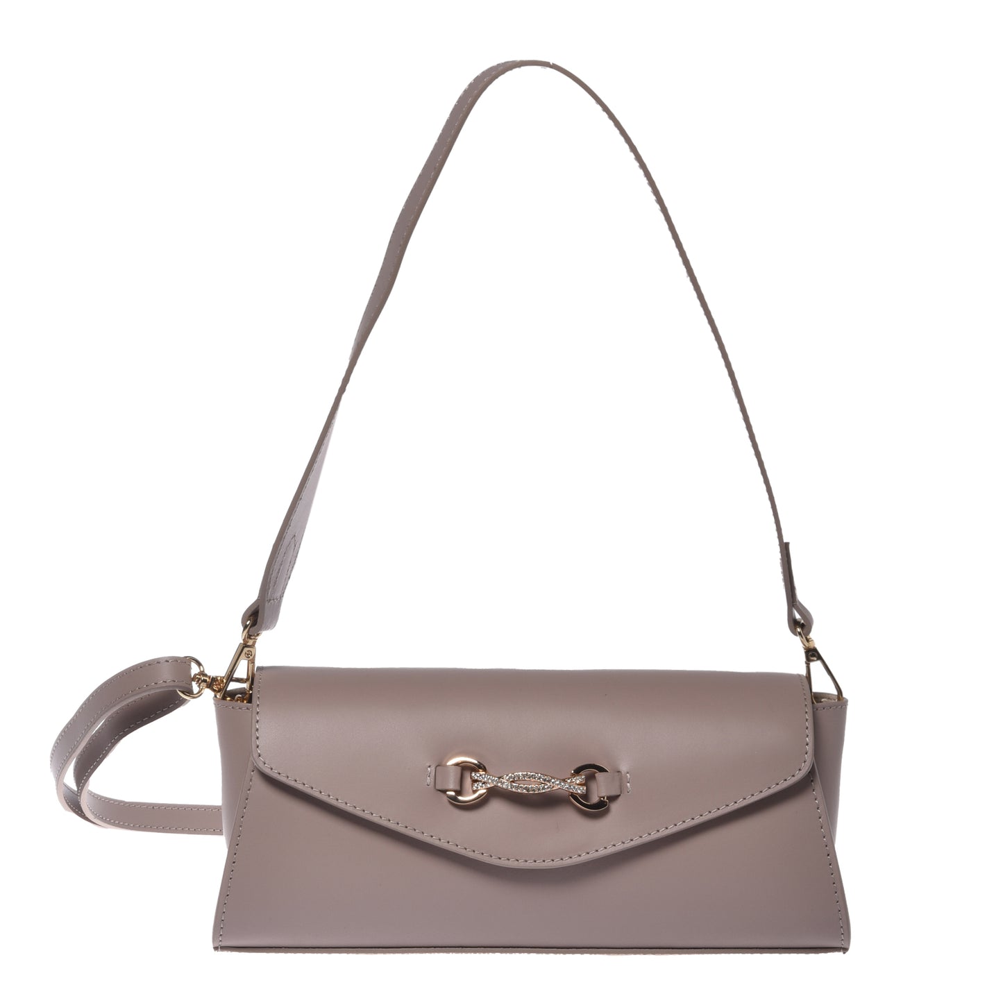 Nude leather shoulder bag