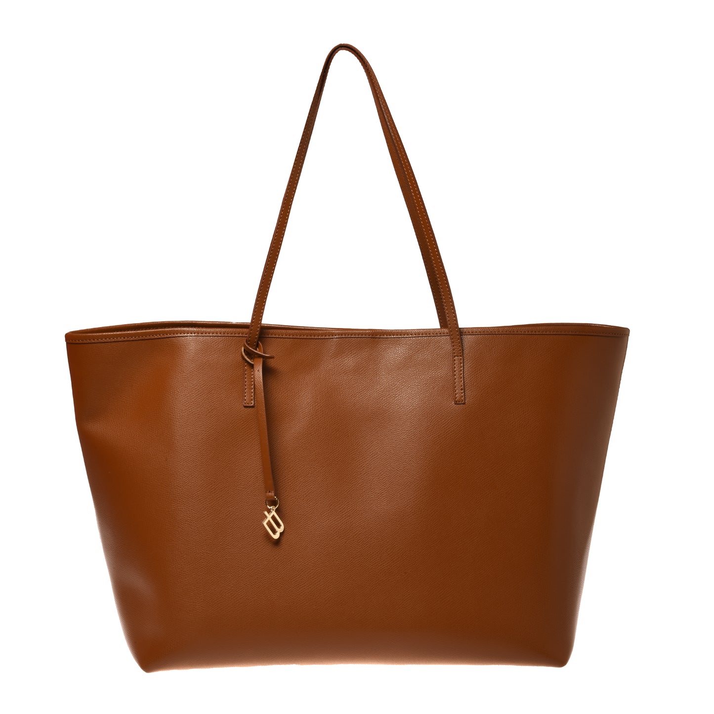 Brown palmellato leather handbag