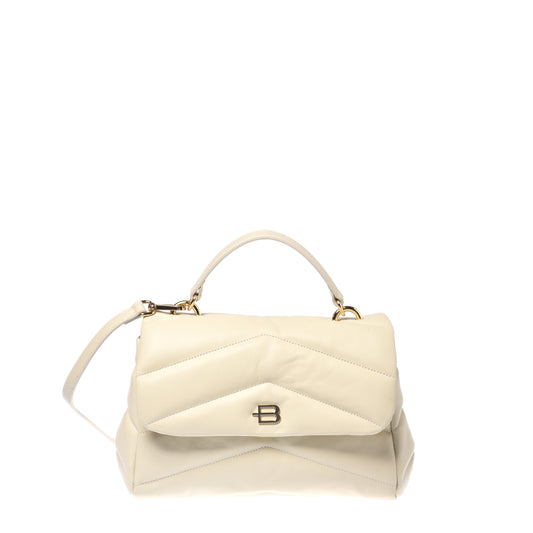 Off-white quilted leather shoulder bag