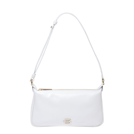 White nappa leather shoulder bag