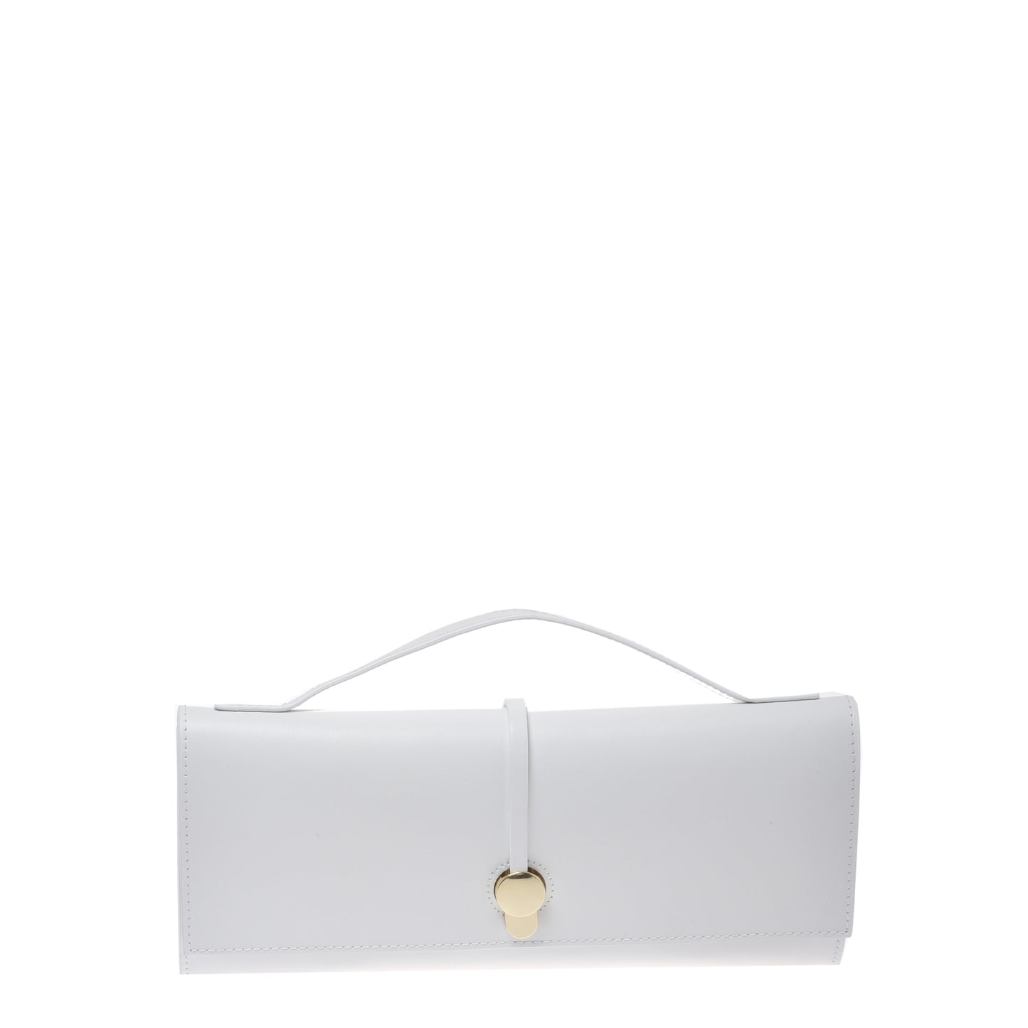 Pochette en cuir nappa blanc