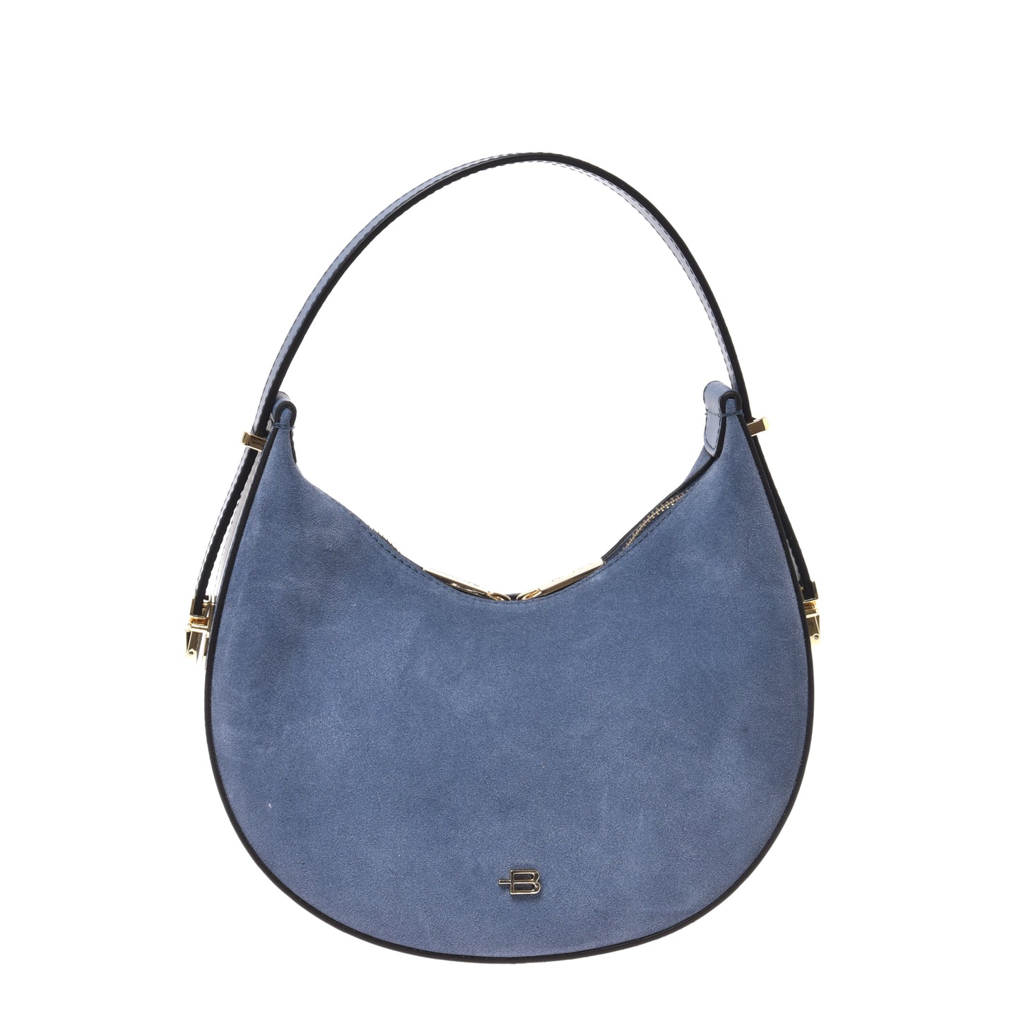 Cerulean suede handbag