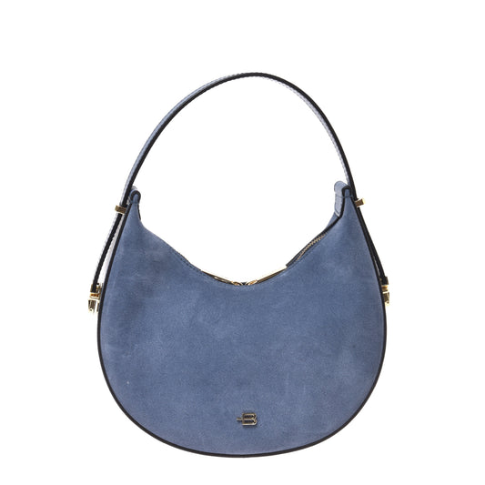 Cerulean suede handbag