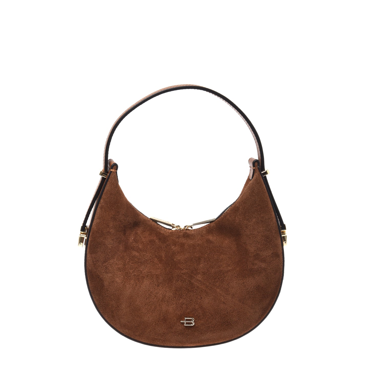 Brown suede handbag