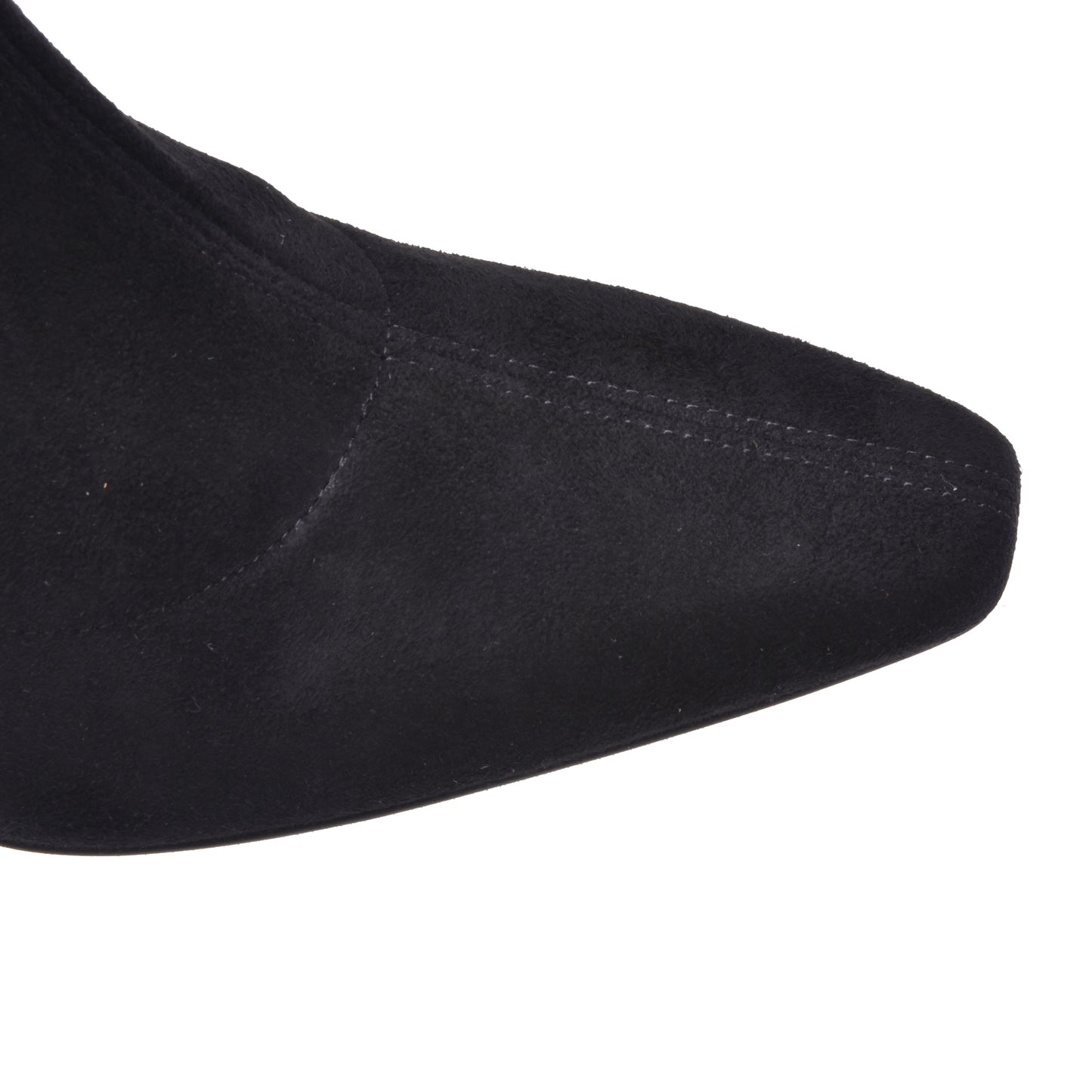 Boots in black stretch suede