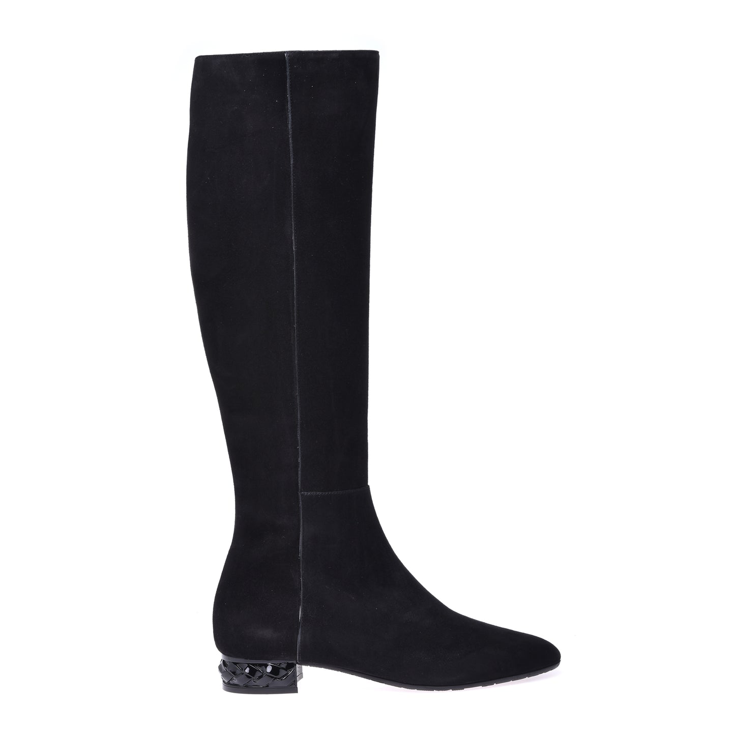 Black suede boots