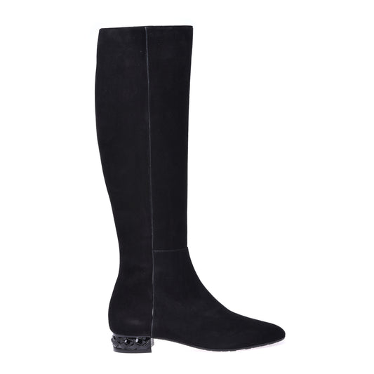 Bottes en daim noir