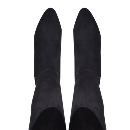 Black suede boots