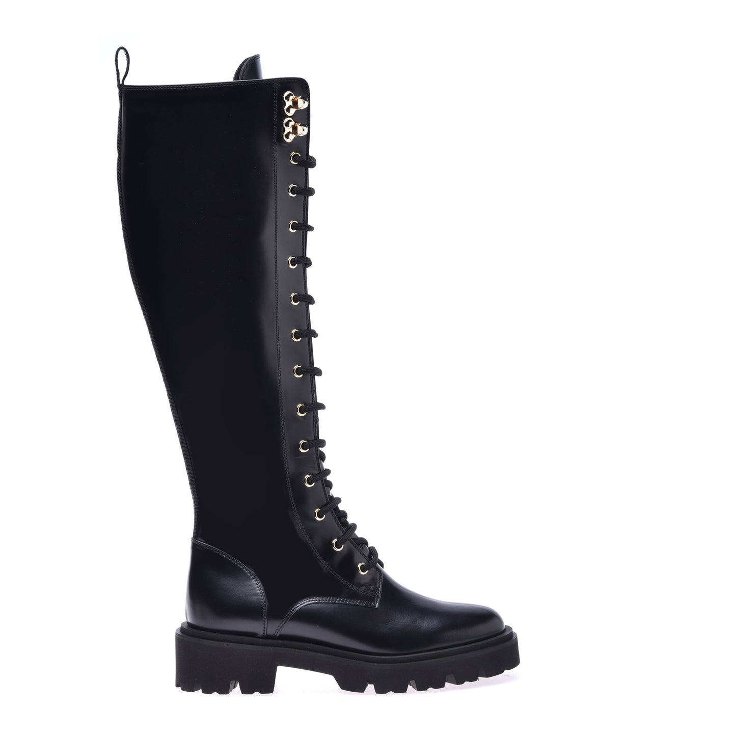Bottes en cuir de vachette noir