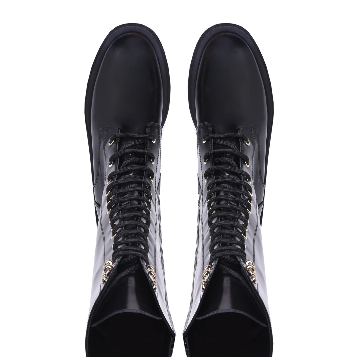Bottes en cuir de vachette noir