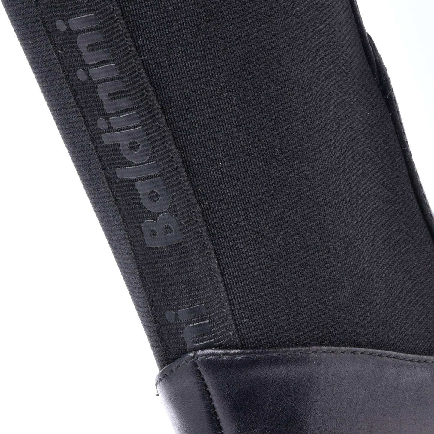 Bottes en cuir de vachette noir avec bande élastique