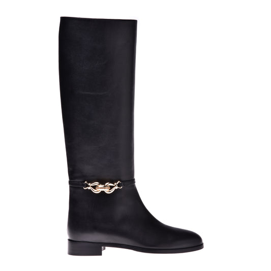 Boots in black calfskin