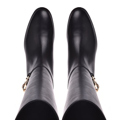 Boots in black calfskin