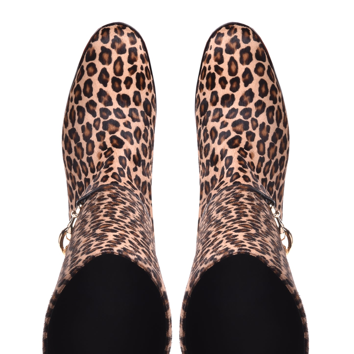 Boots in leopard pony effect