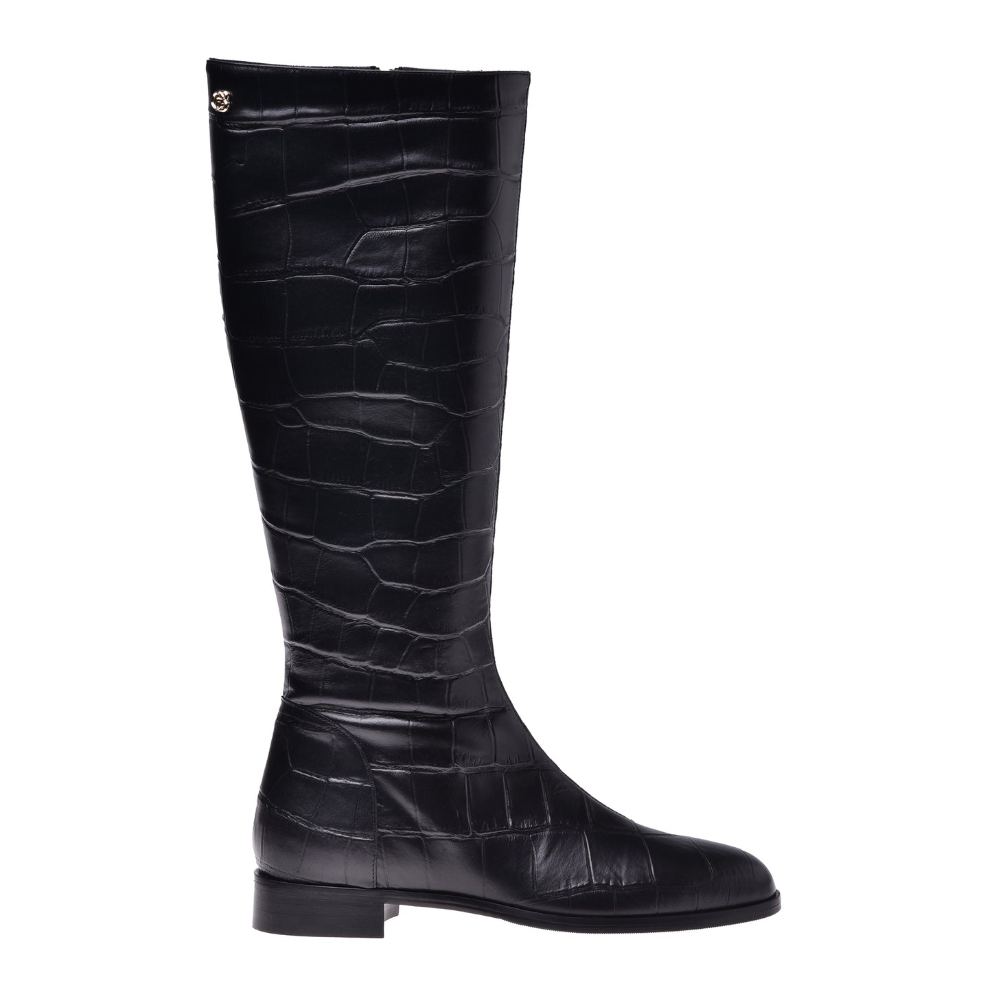 Bottes en croco noir