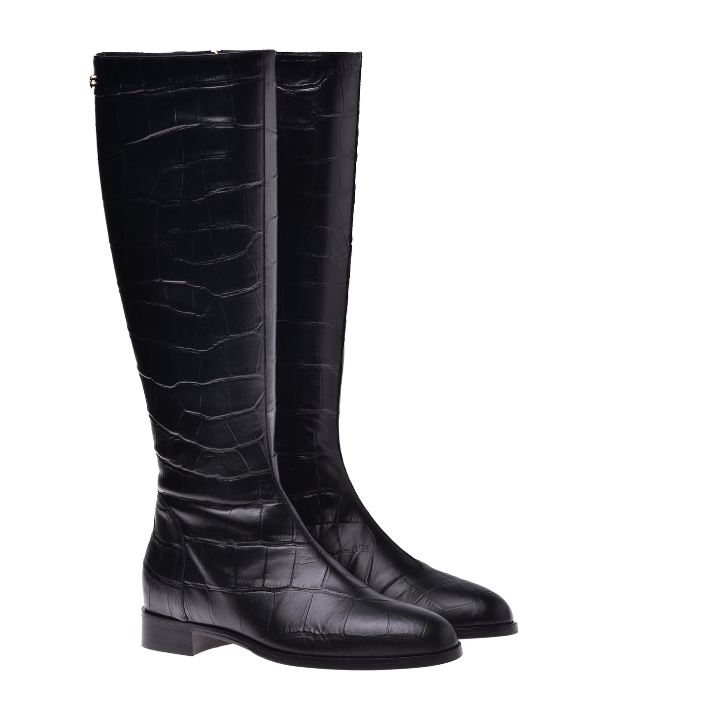 Bottes en croco noir