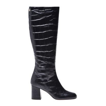 Bottes en croco noir