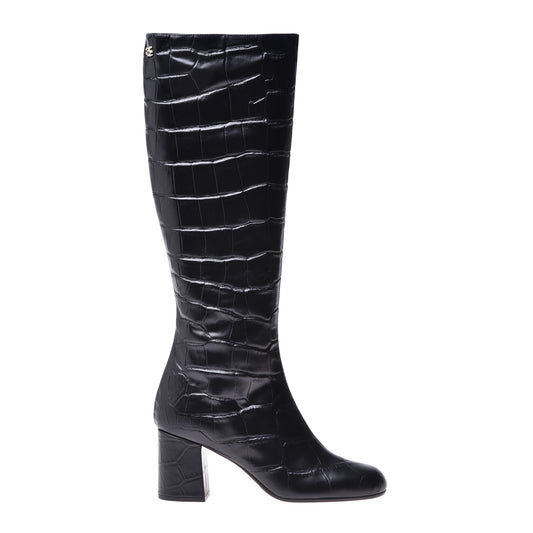 Bottes en croco noir