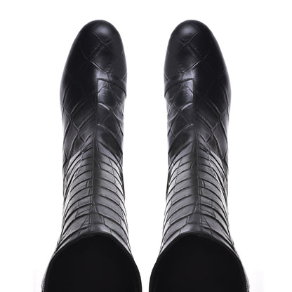 Bottes en croco noir