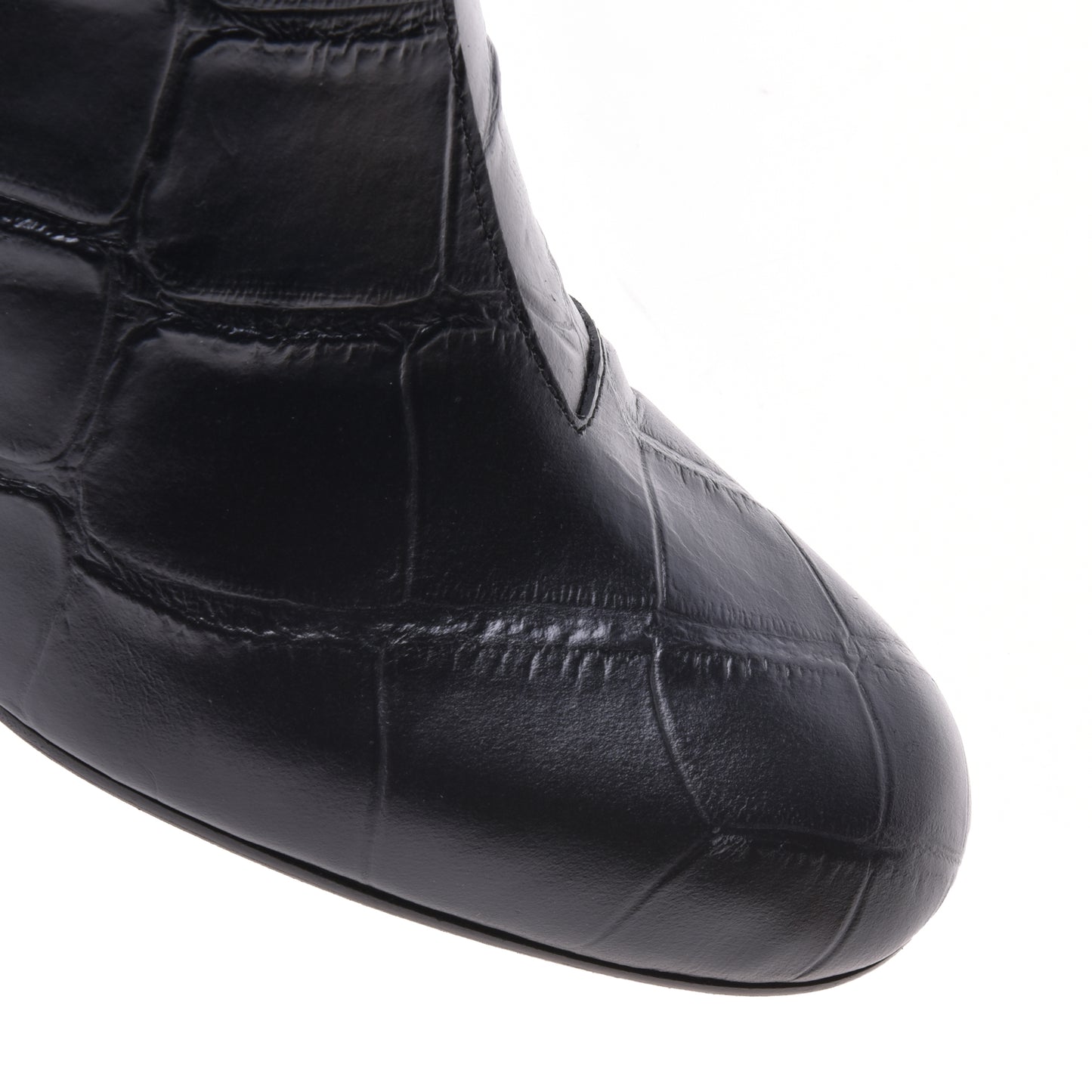 Bottes en croco noir