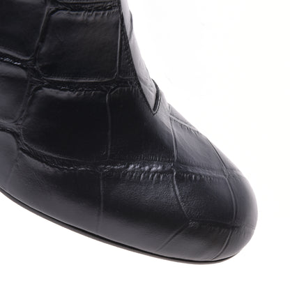 Bottes en croco noir