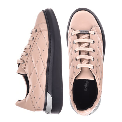 Sneakers en nappa couleur chair