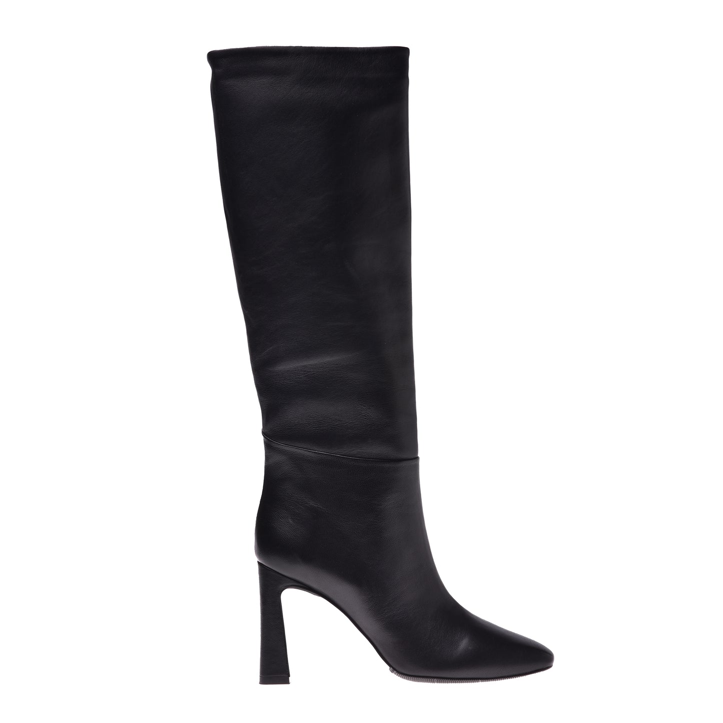 Botte « tube » en nappa noir