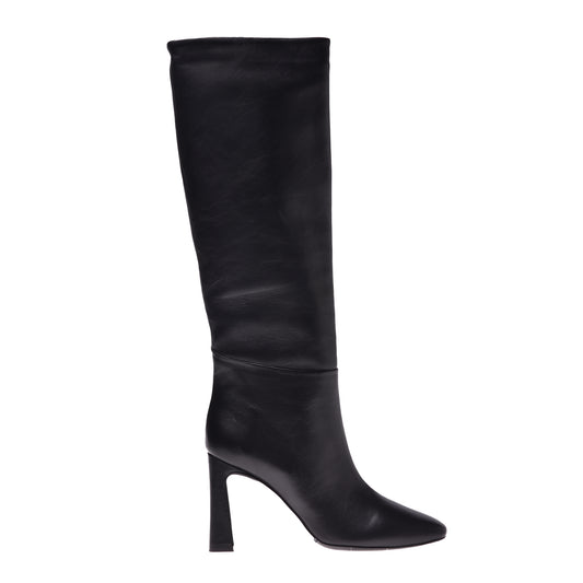 Botte « tube » en nappa noir