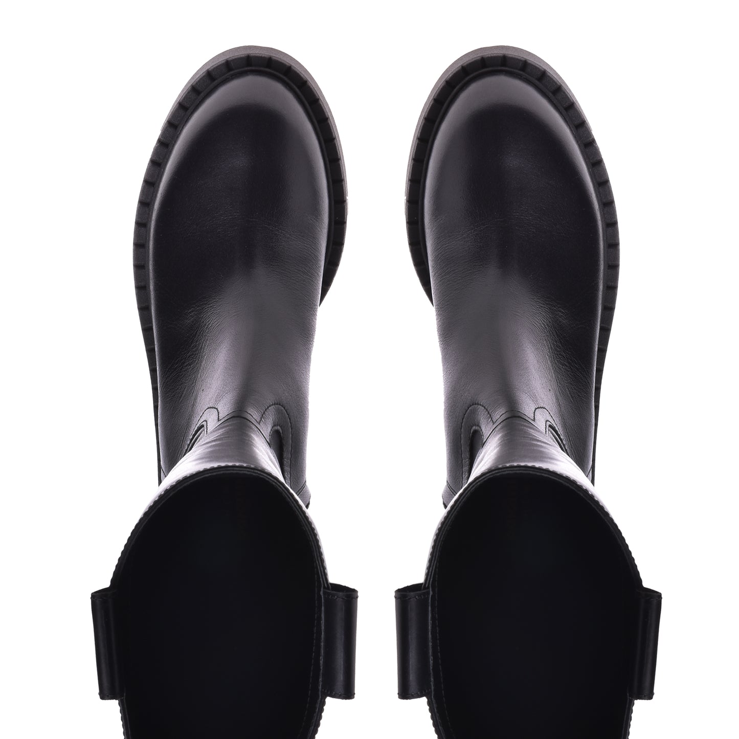 Botte en cuir de veau noir