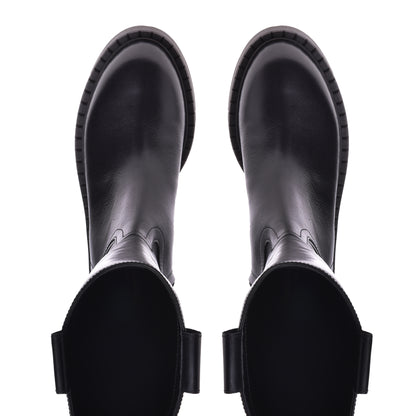 Botte en cuir de veau noir
