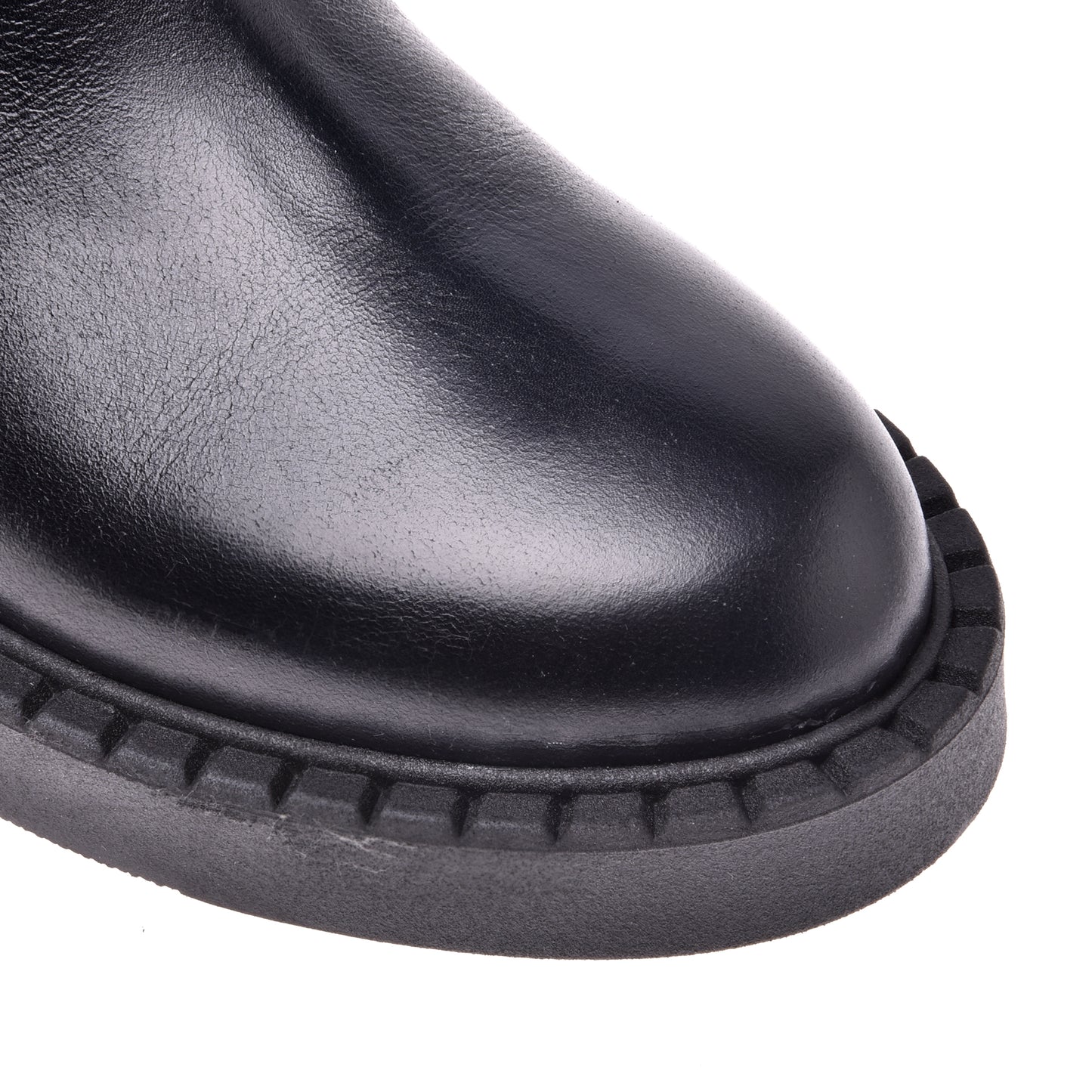 Botte en cuir de veau noir