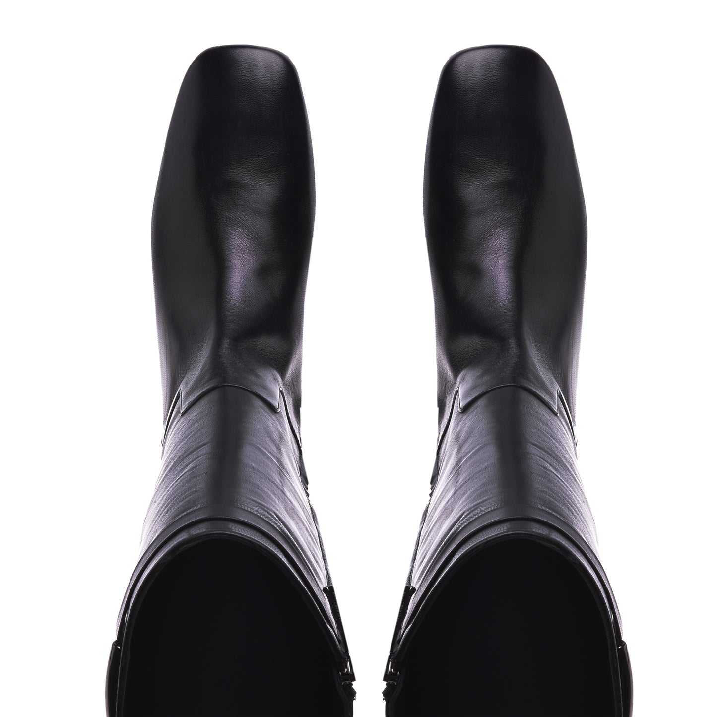 Botte en cuir de veau noir