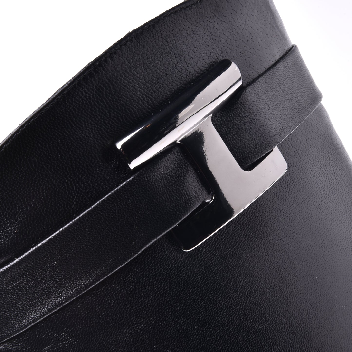 Botte en cuir de veau noir