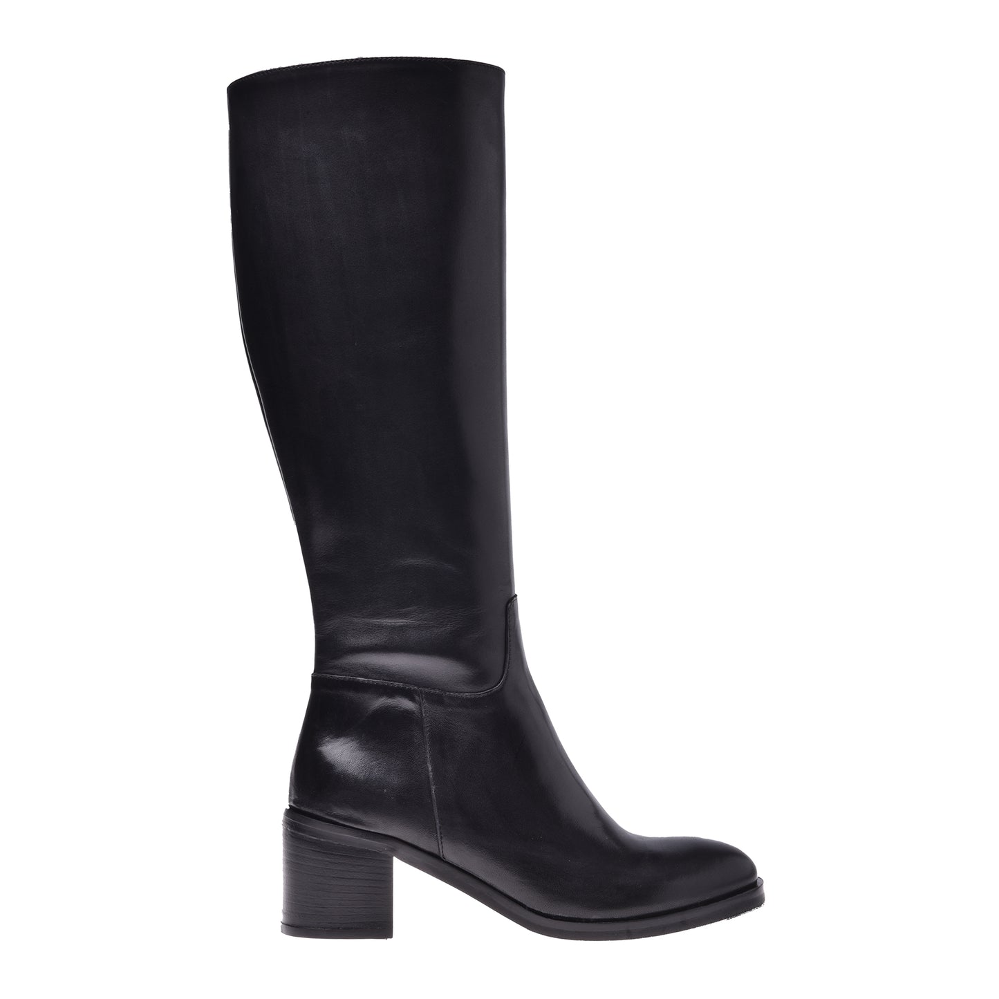 Botte en cuir noir