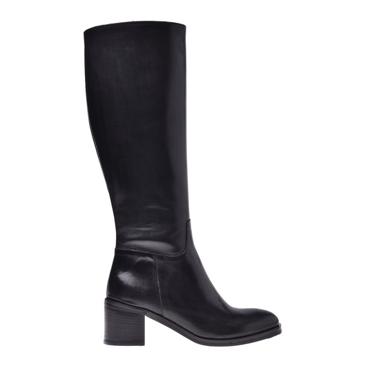 Botte en cuir noir