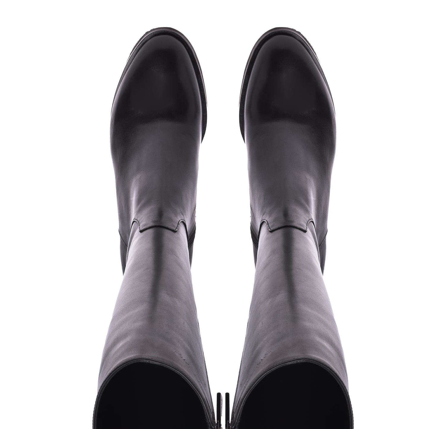 Botte en cuir noir