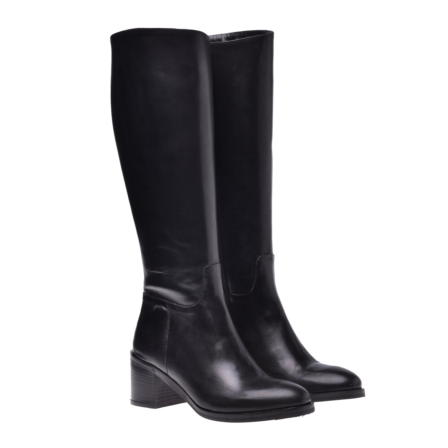 Botte en cuir noir