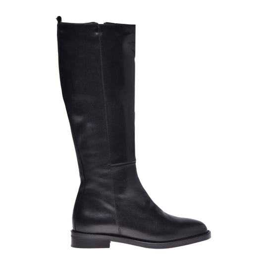 Botte en cuir noir