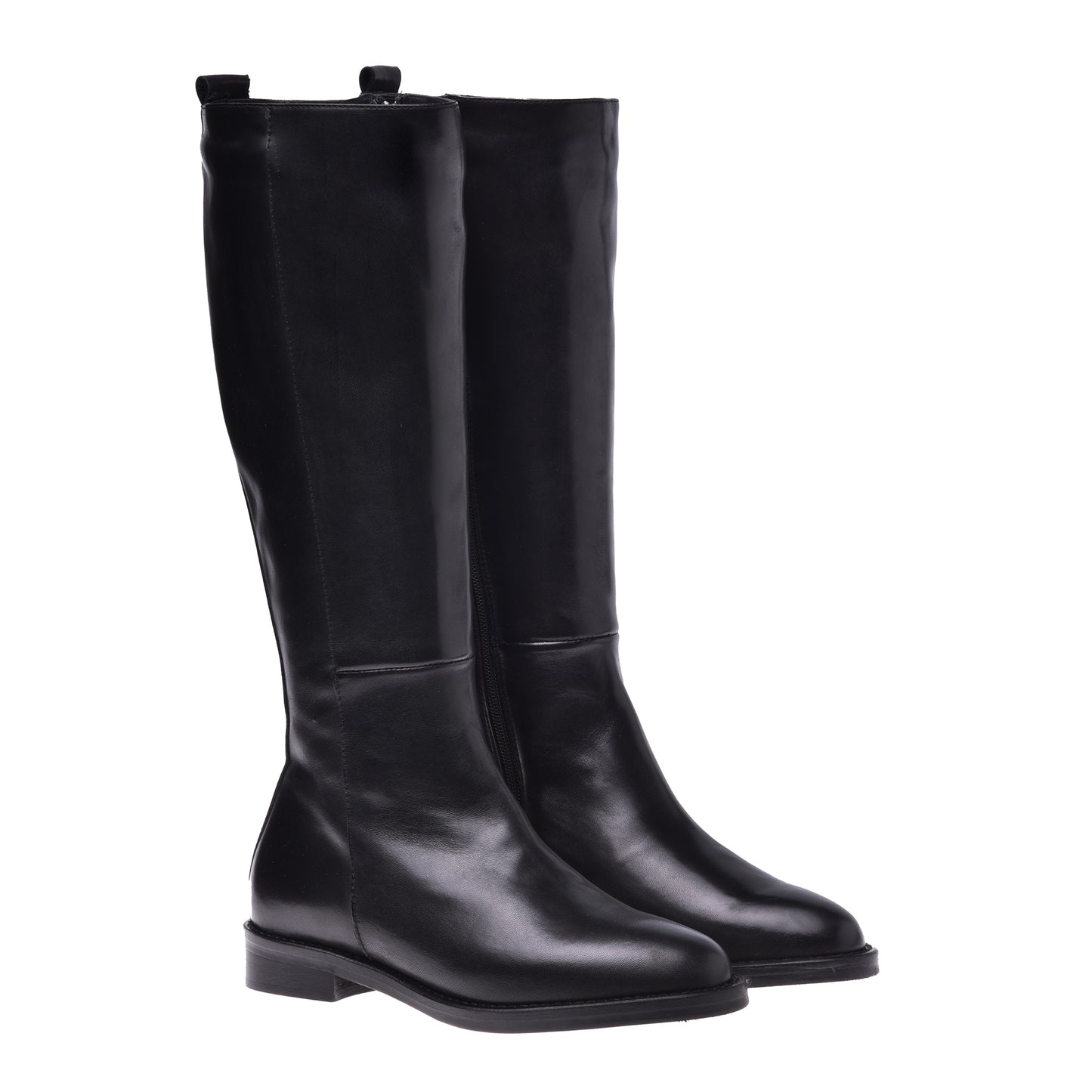 Botte en cuir noir