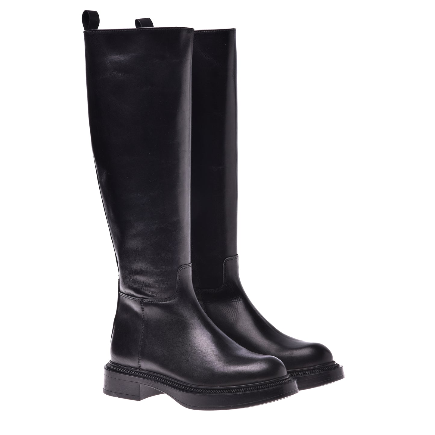 Stivale in pelle nera