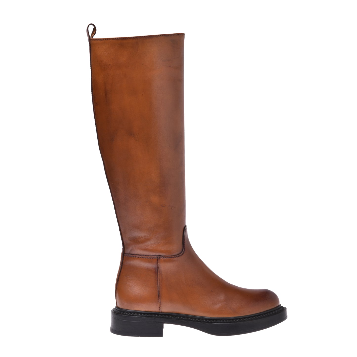 Bottes en cuir brun