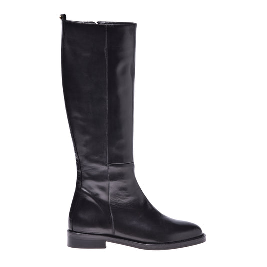 Botte en cuir noir