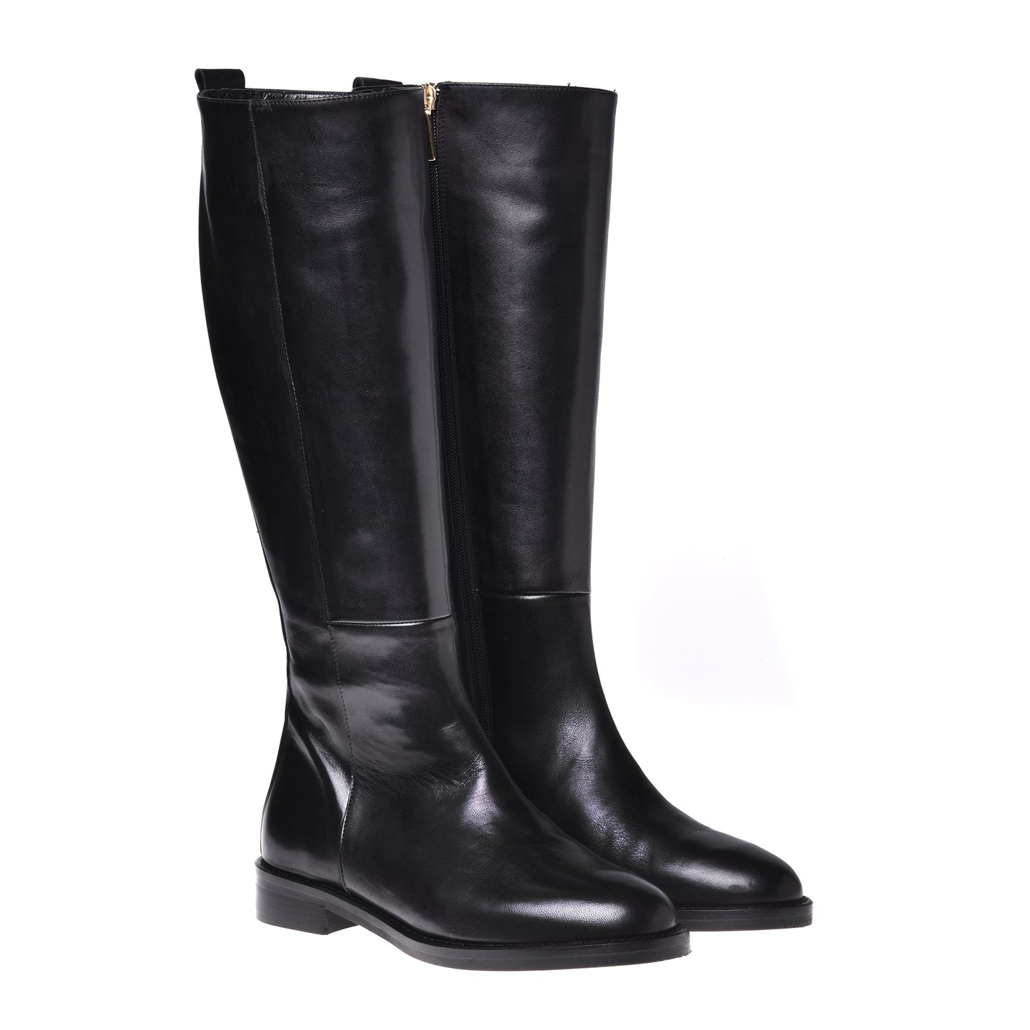 Botte en cuir noir