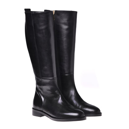 Botte en cuir noir