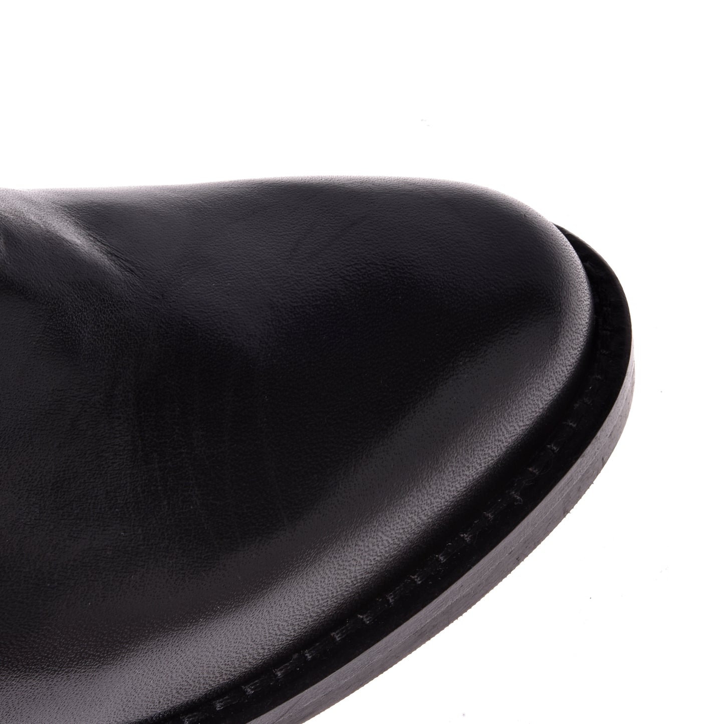 Botte en cuir noir